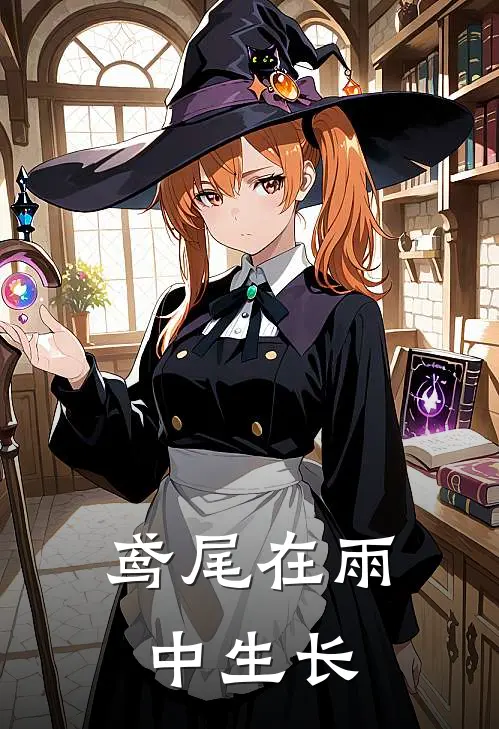 鸢尾在雨中生长