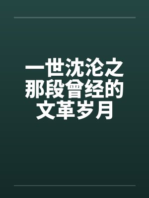 一世沈沦之那段曾经的文革岁月