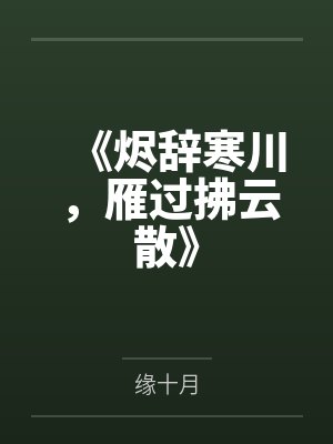 《烬辞寒川,雁过拂云散》 《烬辞寒川,雁过拂云散》
